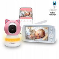 Vaizdo kūdikio stebėjimo sistema EVOLVEO Baby Monitor N5 su 360° kamera ir lopšinėmis