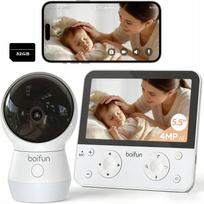 Vaizdo kūdikių stebėjimo kamera su 5,5" ekranu, WiFi, naktiniu matymu ir 32GB kortele