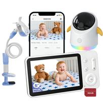 Vidaus WiFi vaizdo kamera NANNY HOME, su pasukamu objektyvu, 32GB atminties kortele ir laikikliu