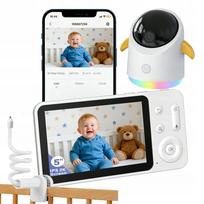 Vaizdo stebėjimo kamera NANNY HOME, WiFi, 5", 360° PTZ, su judesio, garso ir verkimo aptikimu