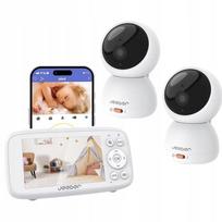 Vaizdo kūdikio stebėjimo kamera su 2 kameromis, 4" ekranu, WiFi ir naktiniu matymu