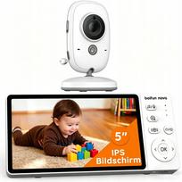 Vaikiška vaizdo auklė su elektronine pasukama Full HD kamera, 5" ekranu, 3x priartinimu, be Wi-Fi