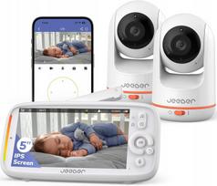 Vaizdo kūdikio stebėjimo kamera JEEBER VB805PRO, 2 kameros, 5", 720P, naktinis matymas
