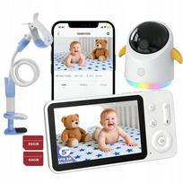 Vaizdo kūdikio stebėjimo kamera, 5", su WiFi, PTZ funkcija, sekimo režimas, laikiklis