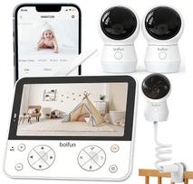 Vaizdo kūdikio stebėjimo kamera su WiFi, 4 MP, 5,5" LCD, pasukama, su rankena