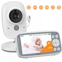 Vaizdo kūdikio stebėjimo kamera su WiFi, 2MP, 4" LCD, 3x priartinimas, akumuliatorius