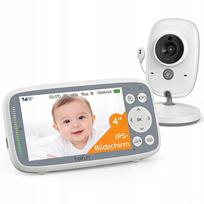 Vaizdo kūdikio monitorius su kamera, naktiniu matymu ir 4" HD ekranu, 1/2/3x priartinimas
