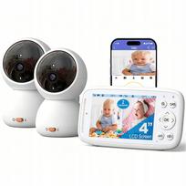 Kūdikio stebėjimo monitorius su 2 kameromis, WiFi, 360° PTZ