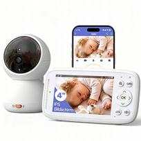 Vaizdo kūdikių stebėjimo monitorius su WIFI, besisukanti kamera, 4" LCD ekranas, 3x priartinimas