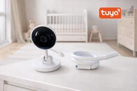 Vaizdo kūdikio stebėjimo kamera WiFi TUYA, HD, su 2 laikikliais