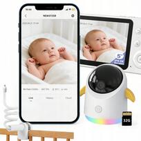 WiFi vaizdo kamera vaikų priežiūrai NANNY HOME, su sukiojama galvute, judesio sekimu ir 4x priartinimu