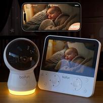 Vaizdo kūdikio stebėjimo kamera NANNY, 4MP, 2K, su WiFi, besisukanti, PTZ, AI funkcija, LCD ekranas 5.5
