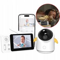 Vaizdo kūdikio stebėjimo kamera su WiFi, 2MP, 1080P, 4x priartinimas, 4.3" LCD, naktinis režimas