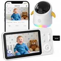 Vaizdo kūdikio stebėjimo kamera su WiFi, 5" monitorius, 2K raiška