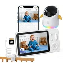 Vaizdo kamera su WiFi, RGB naktine lempute ir 64GB atminties kortele 2K NANNY HOME