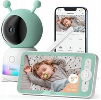 Vaizdo kūdikių stebėjimo kamera BOIFUN, WiFi, 2K, su LCD ekranu ir programėle