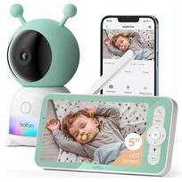 Vaizdo kūdikių stebimo kamera su HD sukama kamera, 4× priartinimu, 5" LCD