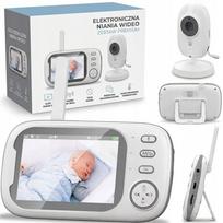 Vaizdo kūdikio stebėjimo kamera su HD IPS ekranu, naktiniu režimu ir termometru, 2000 mAh