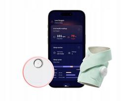 Kūdikių kvėpavimo ir miego stebėjimo įrenginys Owlet Dream Sock, mėtinės spalvos