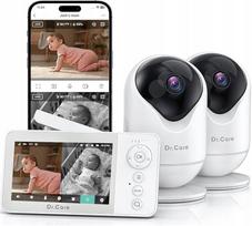 Vaizdo kūdikio stebėjimo monitorius Dr.Care VistaView, 4", 1080P, Wi-Fi, 2 kameros