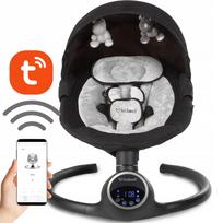 Elektrinė supynė–gultukas KIDWELL REVE 2in1, juoda/sidabrinė, valdymas programėle