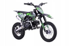Vaikiškas motociklas IMMORTAL 110cc, elektrinis starteris, 4 pavaros, 14/12 colių ratai, žalias