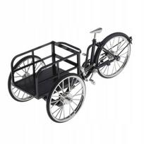 Metalinio lydinio 1:10 mastelio dviračio modelis, juodas