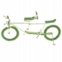 Metalinė dviračio figūrėlė Creative Tandem Bicycle, žalia