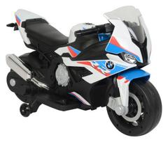 Vaikiškas elektrinis motociklas BMW S1000RR, baltas, su LED žibintais ir muzika