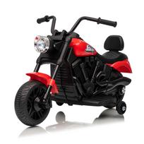 Vaikiškas elektrinis motociklas 6V su pagalbiniais ratukais, muzika ir žibintais, raudonas