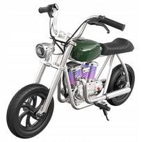 Elektrinis motociklas Hyper Gogo Pioneer 12 Plus su programėle, žalias