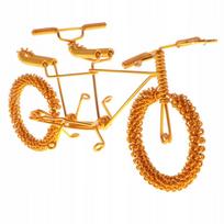 Metalinė dviračio figūrėlė Creative Tandem, auksinė