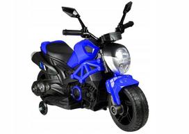 Vaikiškas elektrinis motociklas, 6V 35W, iki 25 kg, mėlynas, su LED