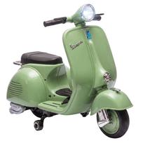 Vaikiškas elektrinis motociklas AIYAPLAY VESPA stiliaus, 6V, su šoniniais ratukais