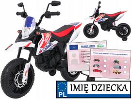 Vaikiškas elektrinis motociklas APRILIA RX su šoniniais ratais, 2 vnt.