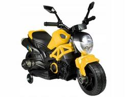 Vaikiškas elektrinis motociklas GTM1188 su veidrodėliais ir kojų atramomis