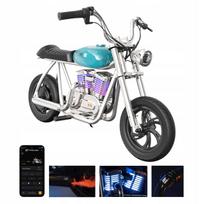 Vaikiškas elektrinis motociklas Hyper Gogo Pioneer 12 Plus su programėle, mėlynas