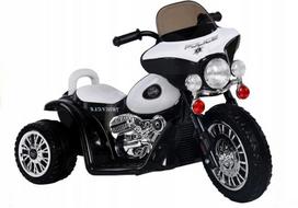 Vaikiškas elektrinis triratis motociklas JT568, su policijos žiburėliais ir LED apšvietimu