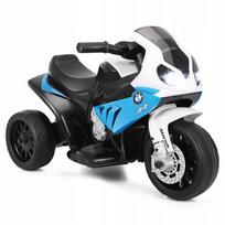 Vaikiškas elektrinis triratis motociklas BMW, mėlynas, iki 20 kg