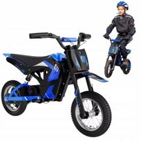 Vaikiškas elektrinis motociklas, 300W, iki 25 km/h, mėlynas