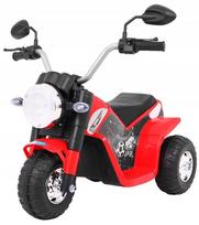 Vaikiškas motociklas su garsais ir šviesomis, 6V, raudonas