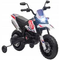 Vaikiškas elektrinis motociklas 12V, 6 km/h, LED šoniniai ratai, USB muzika