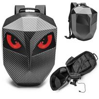 Motociklininko kuprinė su LED akimis, atspari vandeniui, tinka Bluetooth ekranams