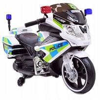 Vaikiškas elektrinis motociklas MEGA POLICE, su garsiniu signalu ir megafonu, modelis BEJ8188