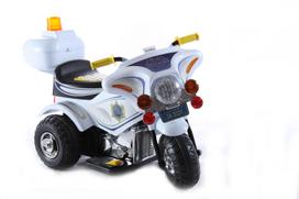Vaikiškas elektrinis policijos motociklas, įvairios spalvos