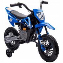 Vaikiškas elektrinis motociklas AIYAPLAY, mėlynas, 12 V, 2,4–5 km/val., su muzika