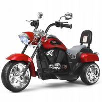 Vaikiškas elektrinis motociklas, raudonas chopperis, iki 30 kg, 3 km/val.