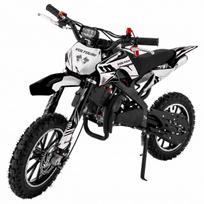 Vaikiškas motociklas cross, degimo, 49CC variklis, elektrinis starteris, LED žibintai, 35 km/h