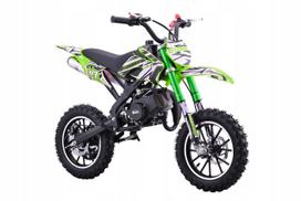Vaikiškas mini krosinis motociklas STORM 49cc, žalias, iki 40 km/val.