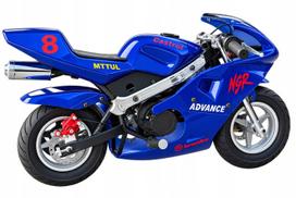 Mini kišeninis motociklas Mini Chaser, 49cc, mėlynas